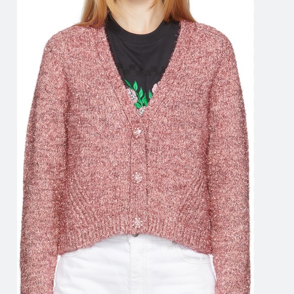 Ganni Pink Sparkle Sweater